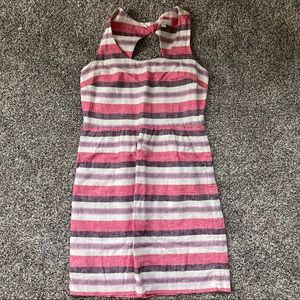 Ann Taylor LOFT Linen Blend Striped Dress